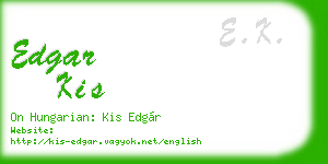 edgar kis business card